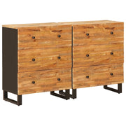 Credenza 2 pcs Marrone 60 x 33 x 75 cm Legno di mango massello 3310100