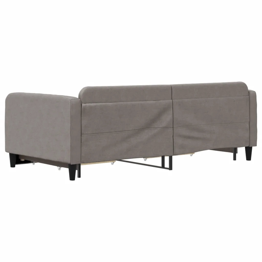 Divano Letto Estraibile con Cassetti-Sofa Letto-Daybed Tortora 100x200 cm Tessuto 700040