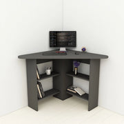 Panchia, Scrivania 5 Ripiani, 80x80x74h cm Nero Antracite