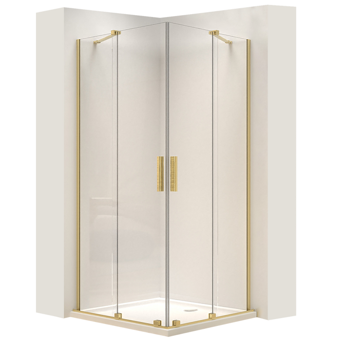 Cabina Doccia Rea Montana Double Gold Brush 80x80