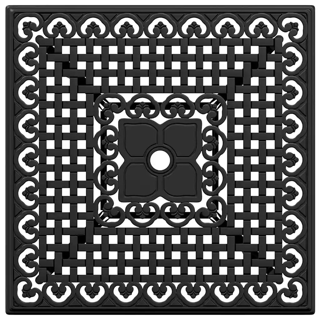 Set di Tavolo da Giardino 3 pcs Nero Alluminio pressofuso 3334741
