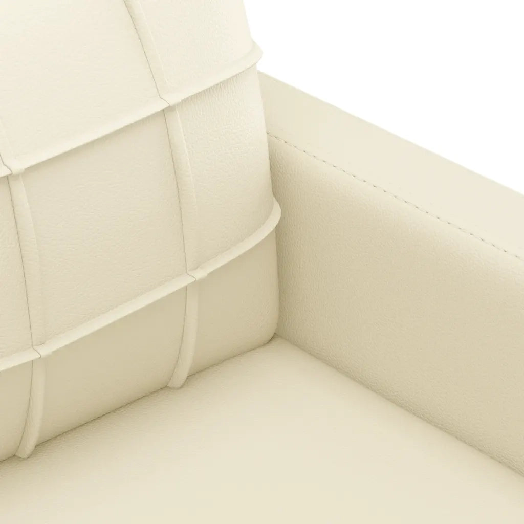 Set di Divani 3 pz con Cuscini Crema in Similpelle 3201349