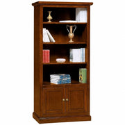 Libreria arte povera 2 ante in legno tinta noce 90x41x186 (386) - Mobili 2G