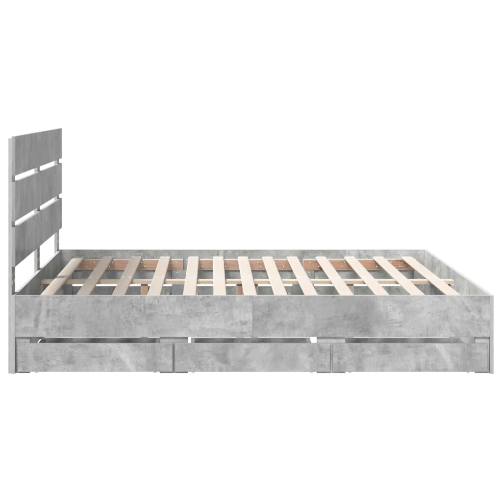 Struttura del letto con cassetto Grigio cemento 180 x 200 cm 3411815