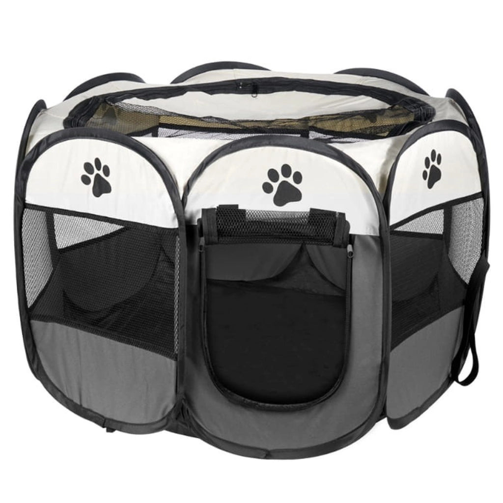 Recinto pieghevole per cani e gatti in tessuto 91x91x58 cm