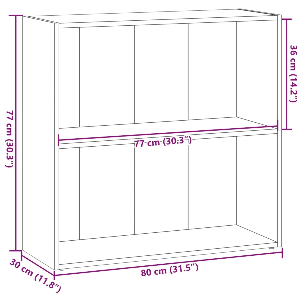 Libreria Rovere Artigianale 80x30x77 cm in Legno Multistrato 857930