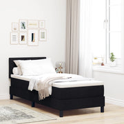 Letto Box Spring con Materasso & LED Nero 80x200 cm Tessuto
