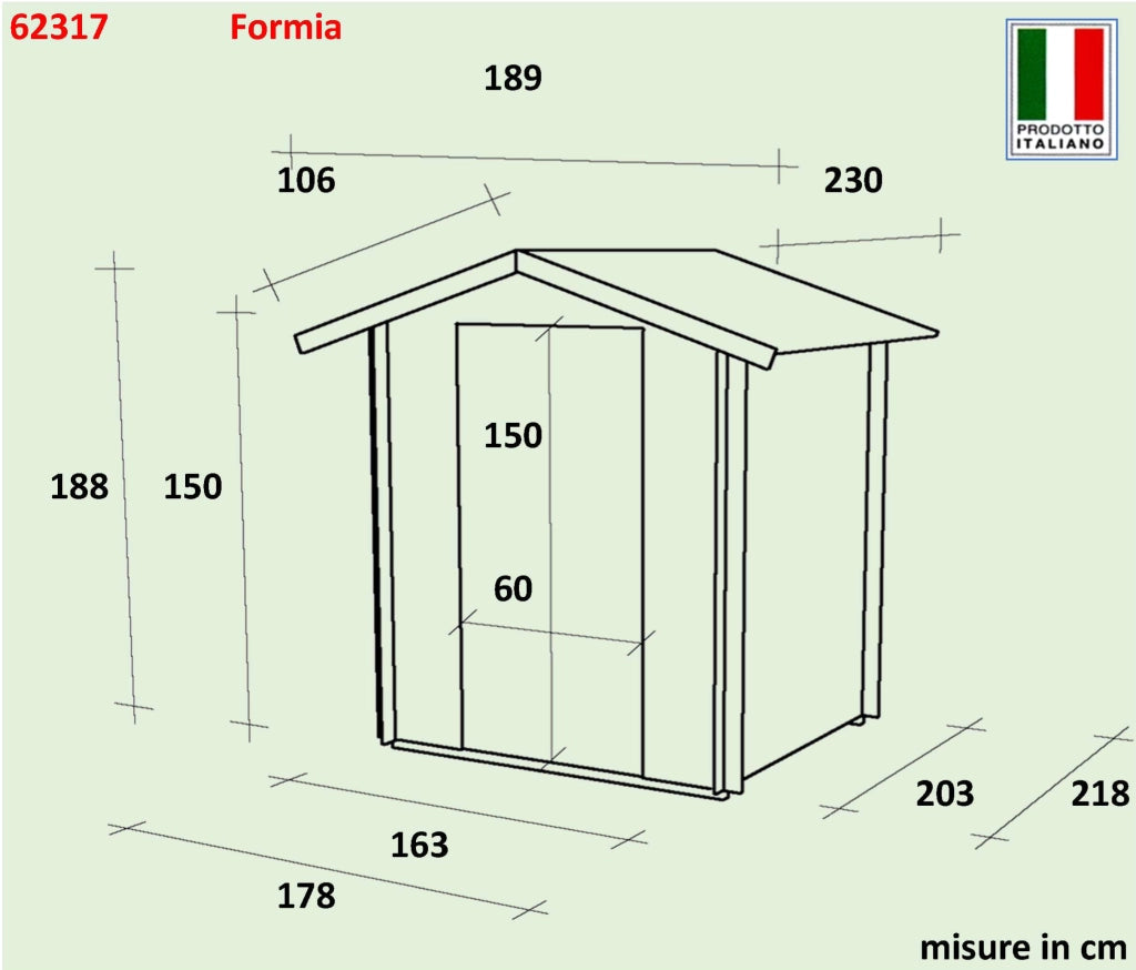 Casetta Bh16 Formia 178X218 Cm Psc Pefc