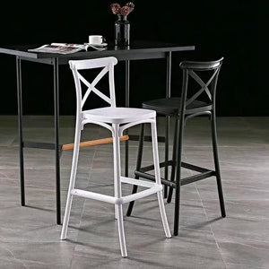 Set 4 Sgabelli 40x36x91 cm in Polipropilene Pompei Bianco