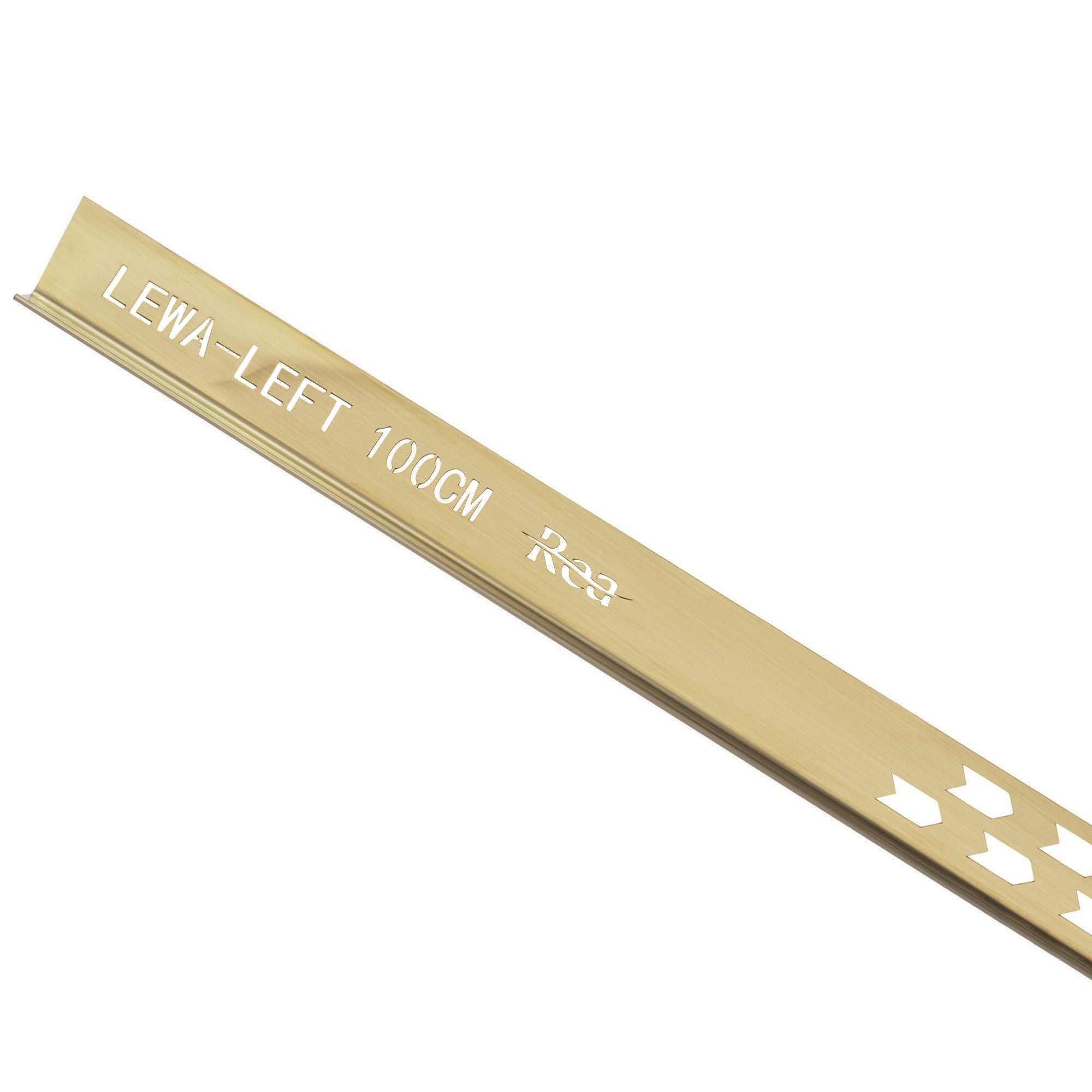 Profilo Doccia Pendenzato 100cm Brush Gold destra