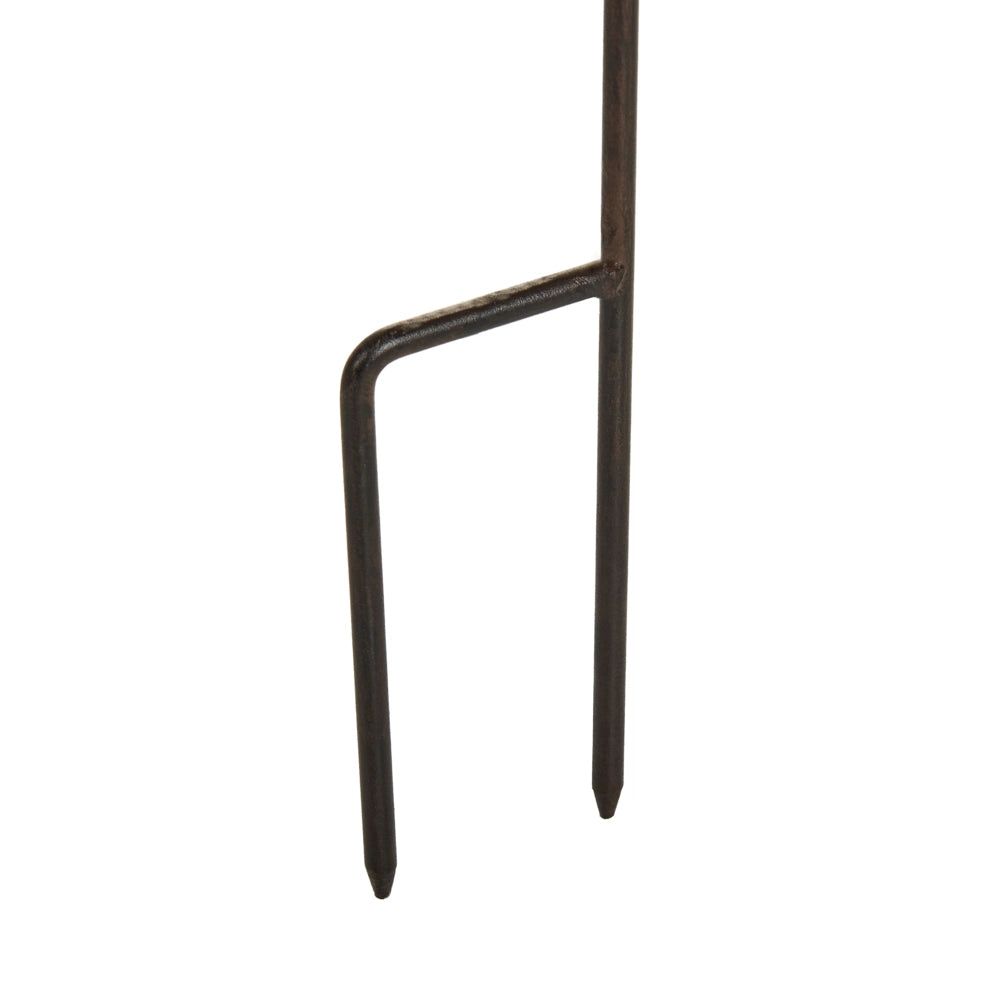 Fontana per uccelli marrone abbeveratoio d'acqua per uccelli in ferro per giardino Accento decorativo all'aperto