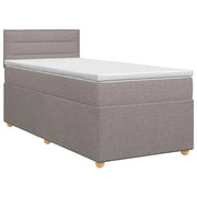 Letto box spring con materasso Tortora 80 x 200 cm Tessuto 3450822