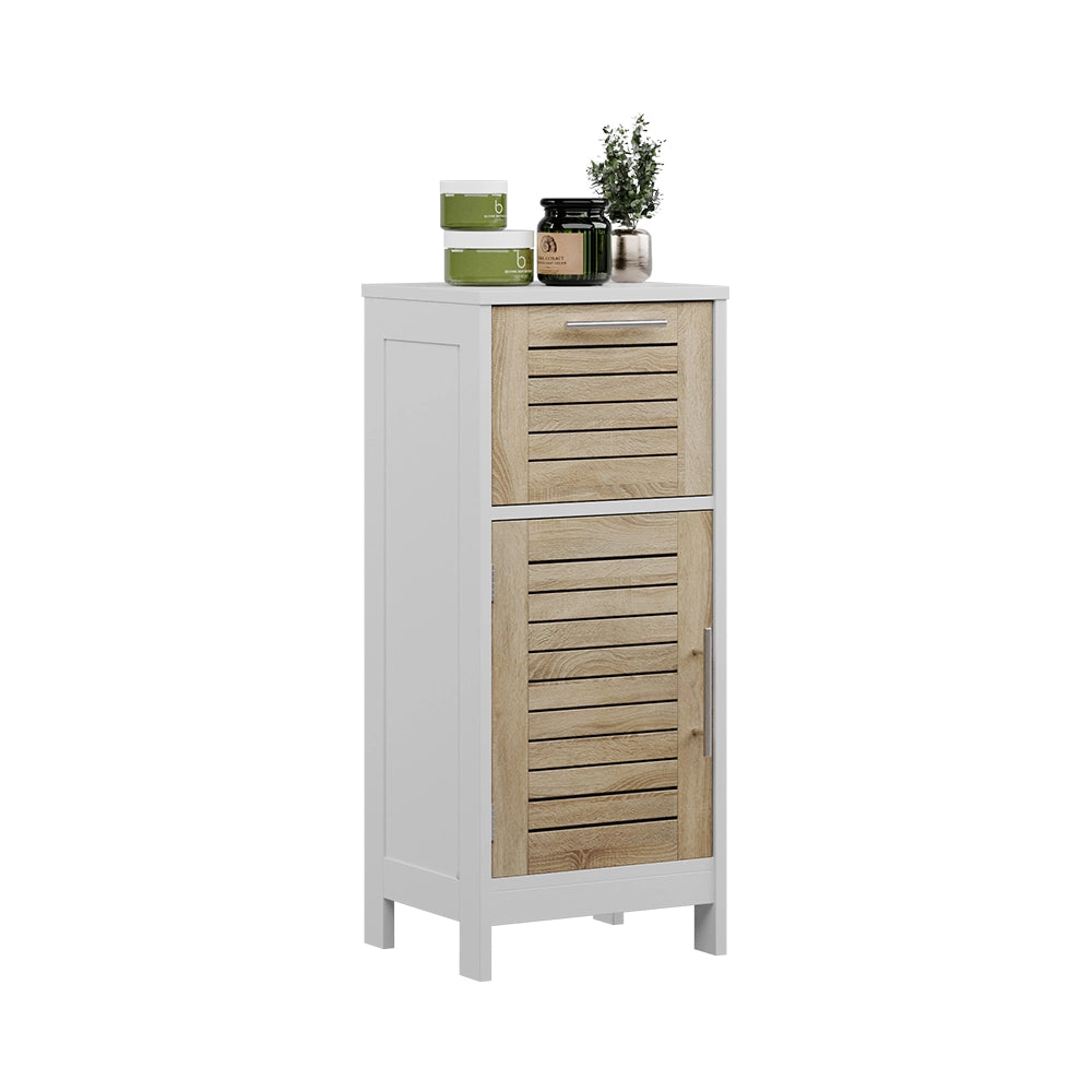 Vicco mobiletto bagno Bianco/quercia 35 x 80 cm con 1 cassetto