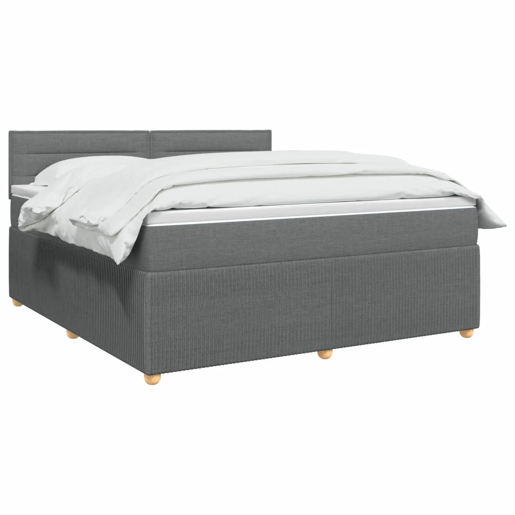 Letto box spring con materasso Grigio Scuro 140 x 190 cm 3451455