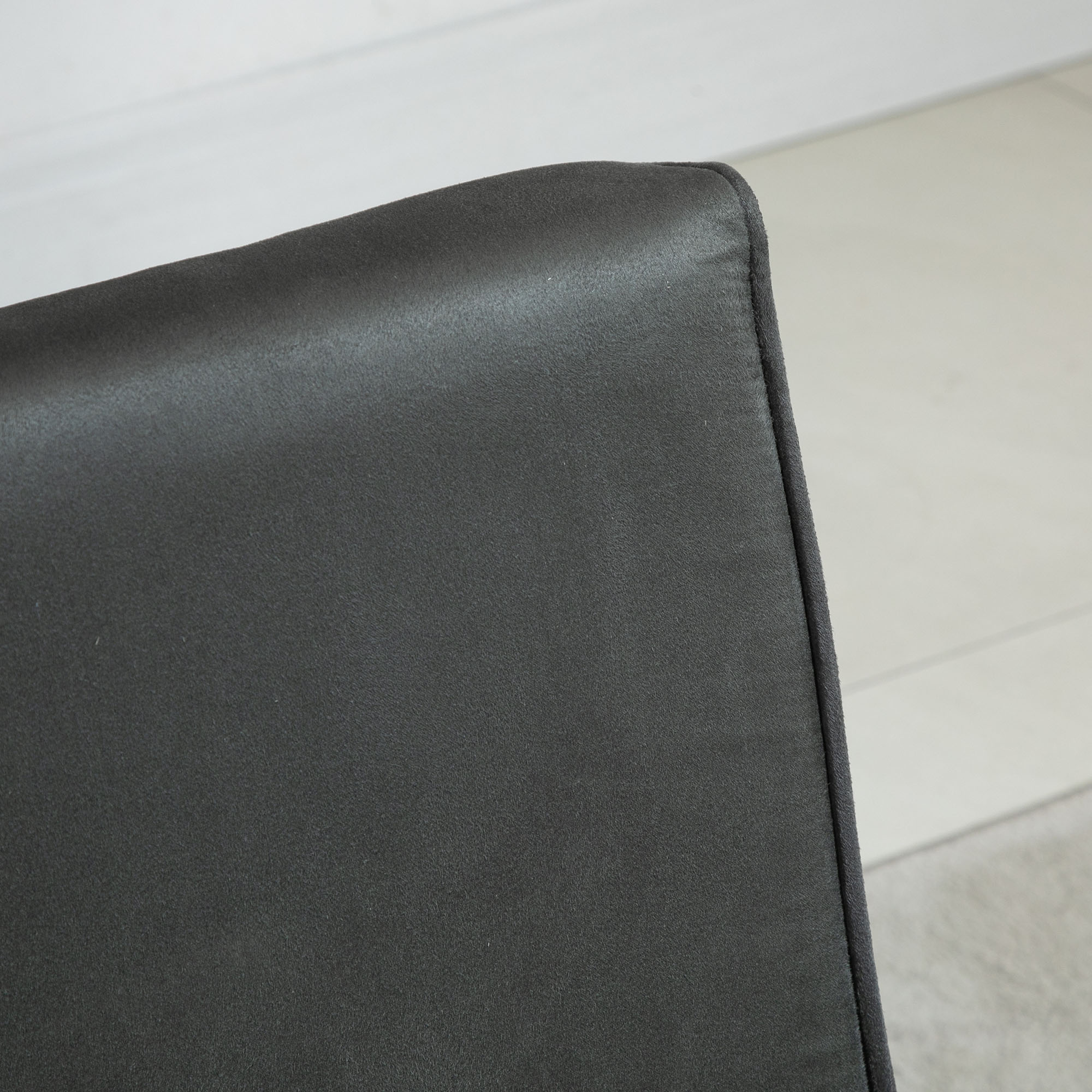 Poltrona Letto Trasformabile con Rivestimento in Microfibra Grigio Scuro