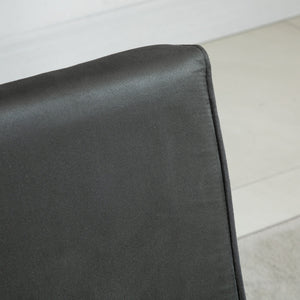 Poltrona Letto Trasformabile con Rivestimento in Microfibra Grigio Scuro