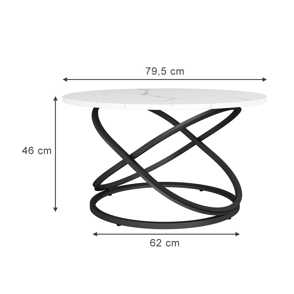 Vicco Tavolino Bianco 79.5 x 46 cm con ampia superficie di lavoro