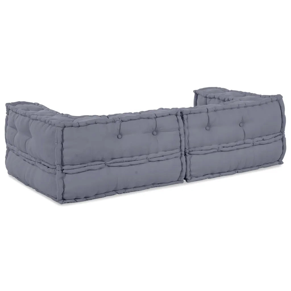 Unità di Divano Modulare 3 pcs Grigio 140 x 70 x 36 cm Tessuto 4019048