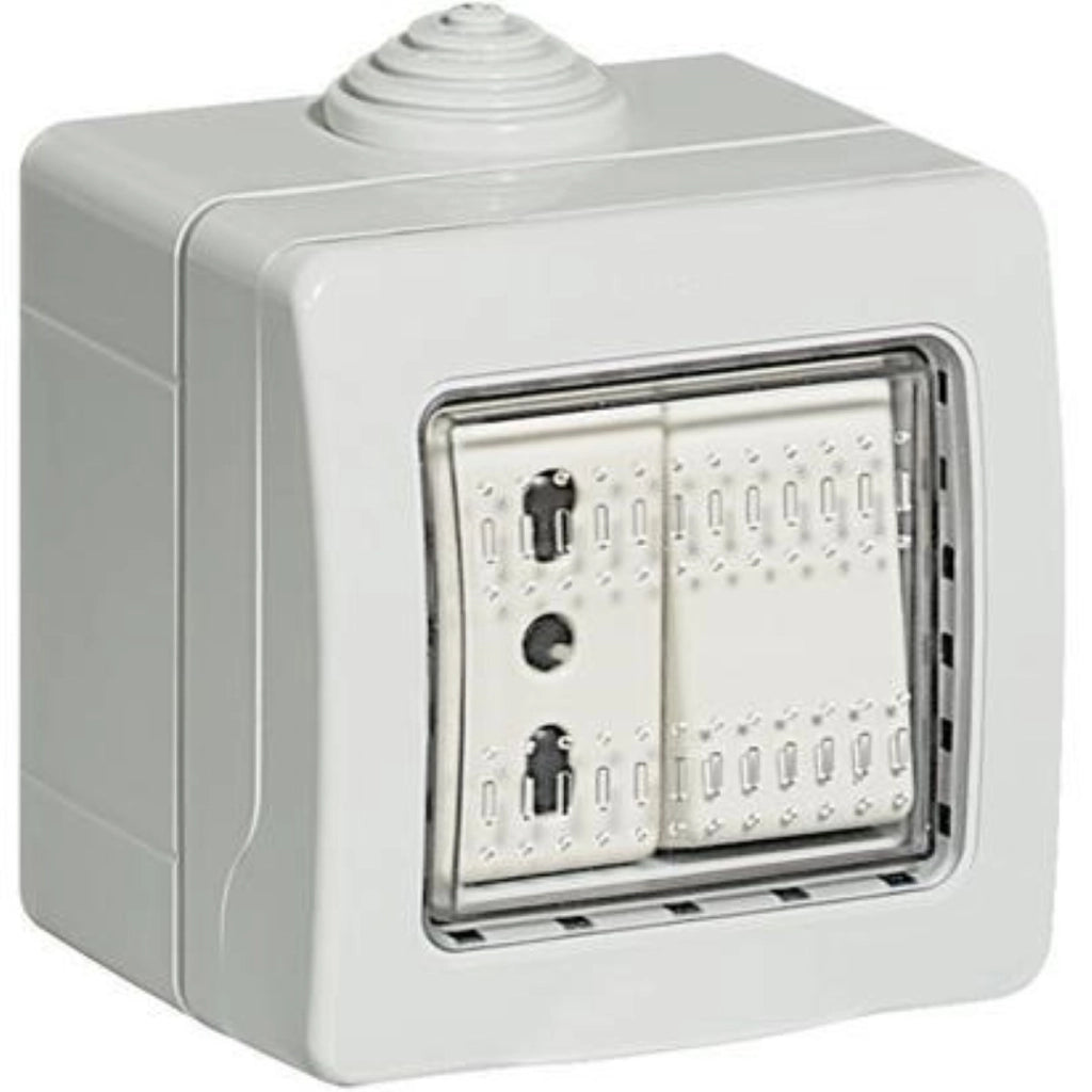 Kit Presa Bipasso Con Deviatotore In Custodia Ip55 2 Mod - Bticino