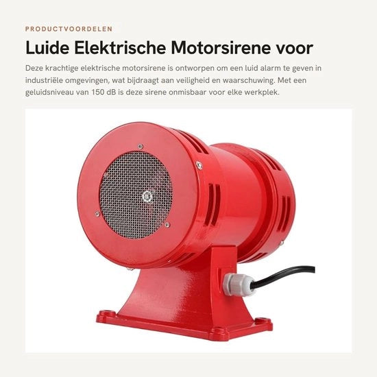 Sirena Acustica Industriale a Motore Elettrico (150 dB)
