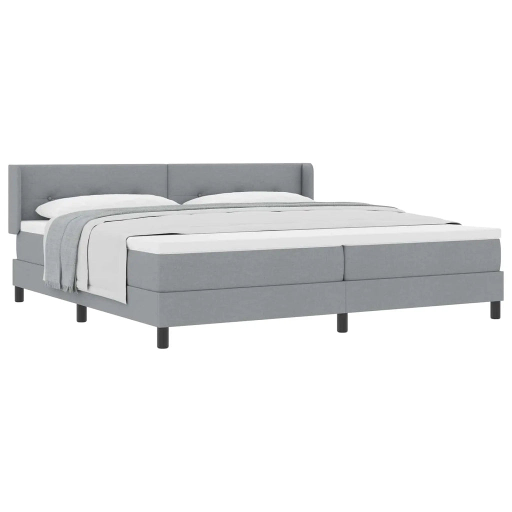 Letto box spring con materasso Grigio chiaro 200 x 200 cm 3341125
