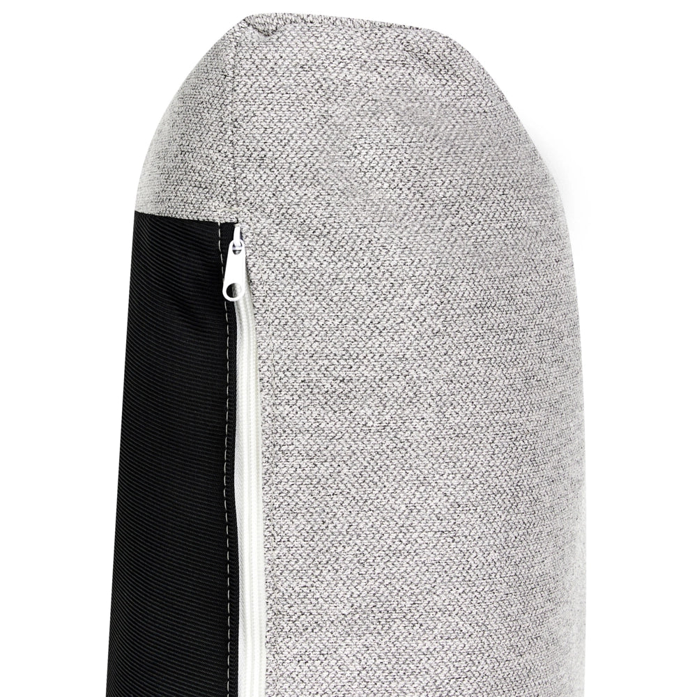 Divano 2 posti in tessuto grigio con gambe in legno chiaro soggiorno stile moderno