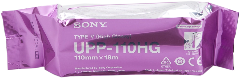 ORIGINAL Sony Carta Bianco UPP-110HG Carta termica, 110mm x 18m