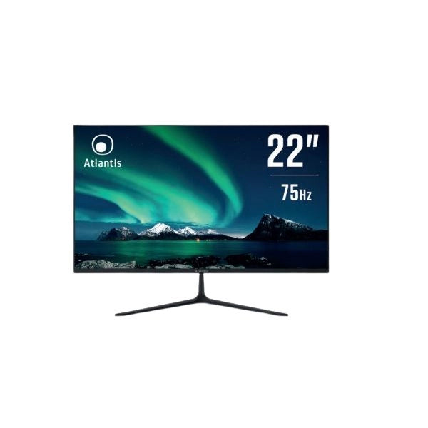 Monitor atlantis led 21,5 wide a05-he22v-vh va 1920x1080 5ms 240±10cd/m² 3.000:1 vesa vga hdmi black