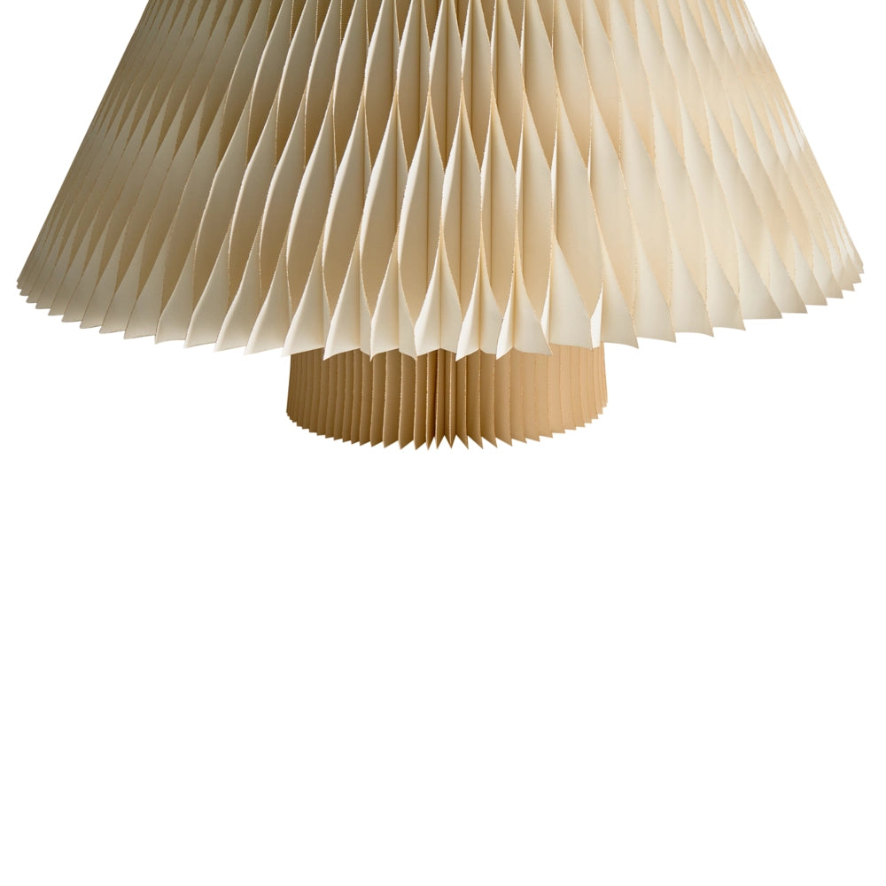 Set di 2 alberi di Natale Figurine Beige e verde Carta a nido d'ape Effetto 3D Stile Origami Motivo festivo
