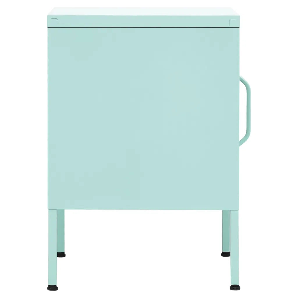 Comodino | Armadio da Notte | Mobiletto da notte Menta 35x35x51 cm in Acciaio