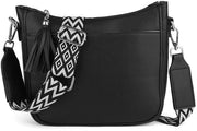 Borsa a Spalla per Donna - Materiale Resistente all'Acqua PU - Cinturino Regolabile/Ripiegabile - 3 Compartimenti - Stile Elegante - Ideale per Viaggi/Daily Use - Borsa a Mano