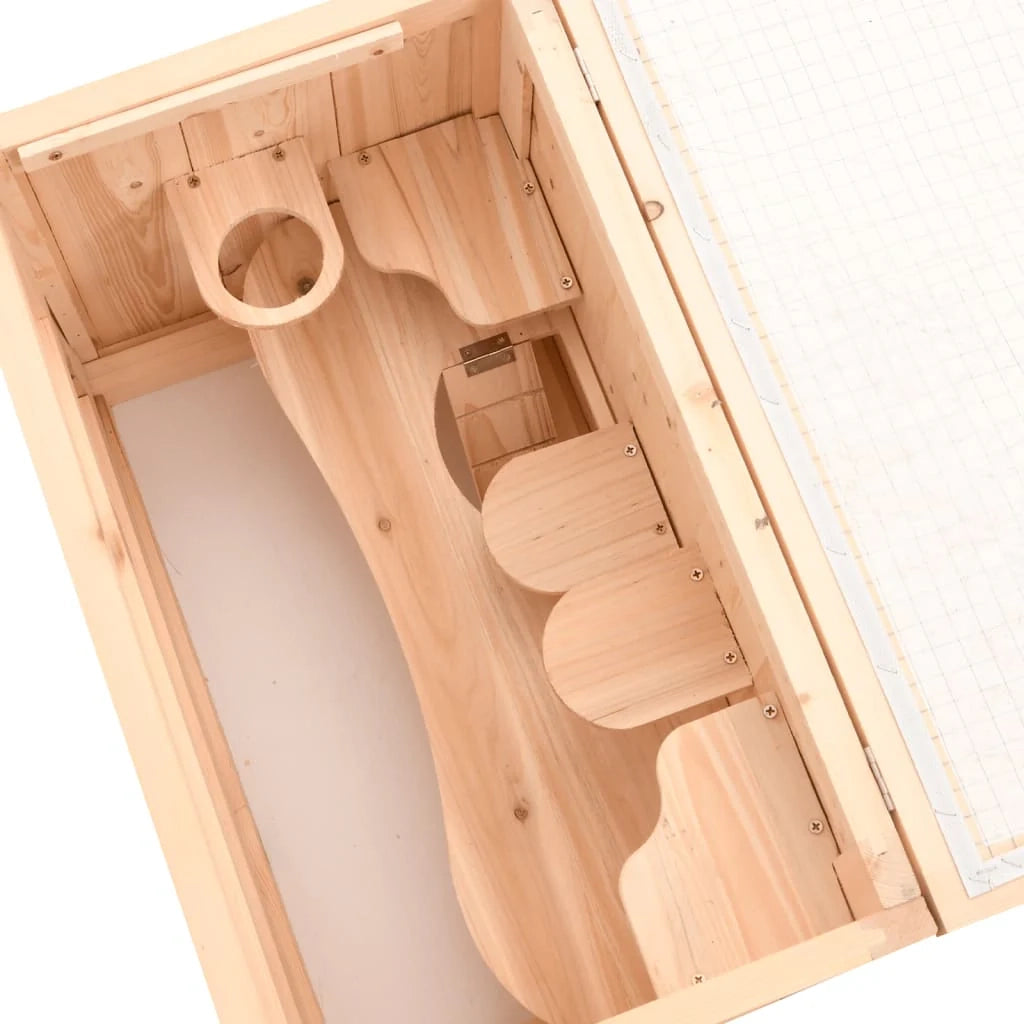 Gabbia per criceti 60 x 35,5 x 42 cm in legno massello di abete marrone 02_0041680
