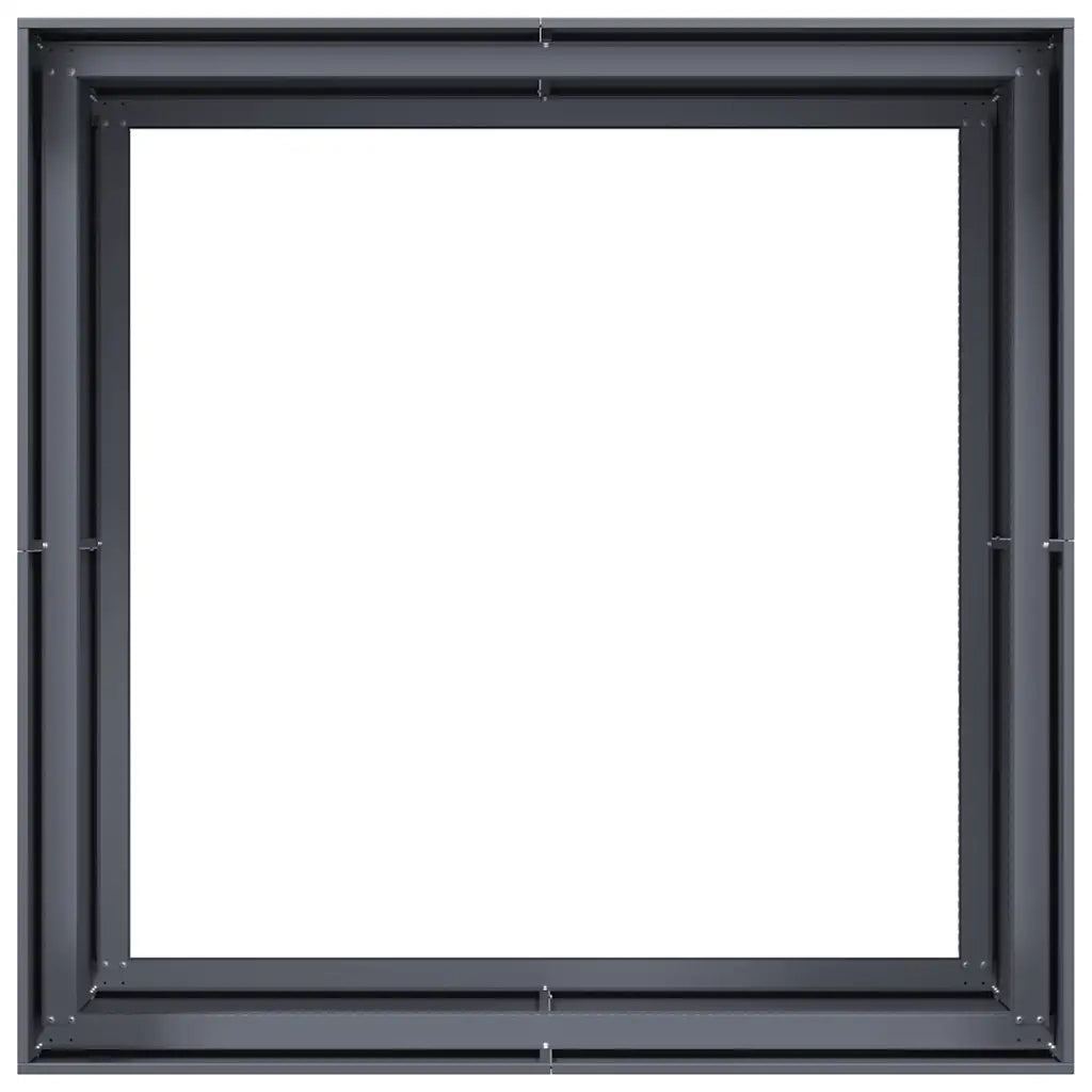Fioriera Antracite 100x100x80 cm in Acciaio 860824