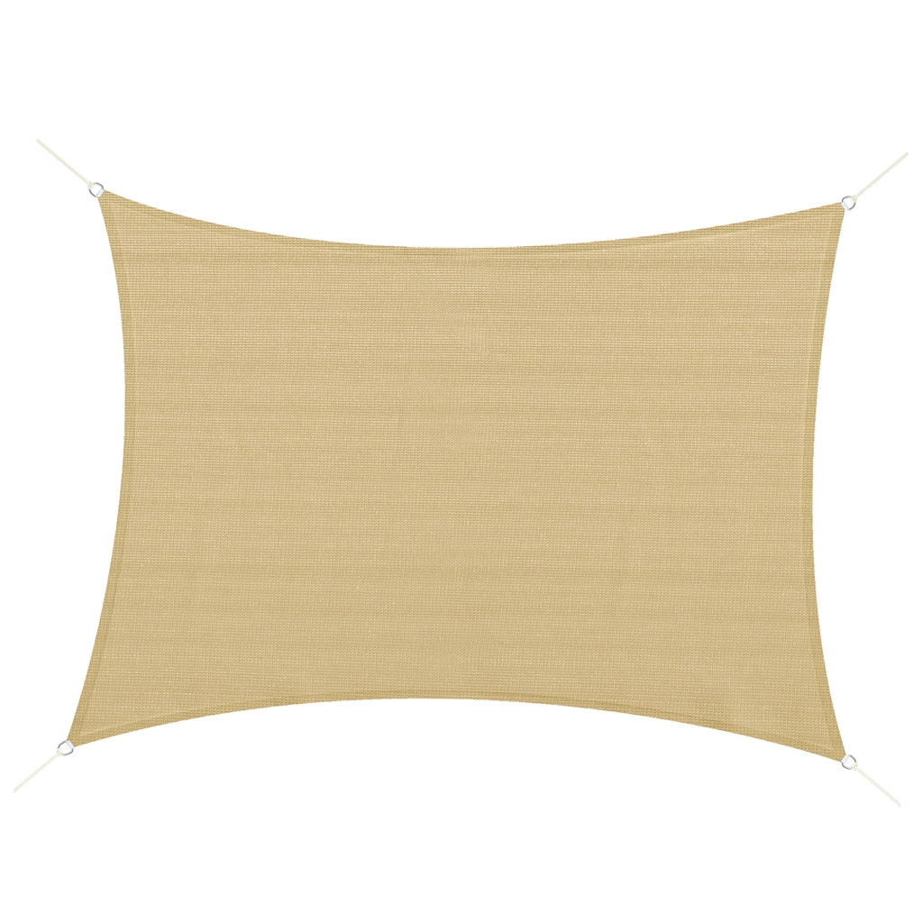 Tenda da sole rettangolare 4x3m ¨C zephmum ¨C beige HDPE UV