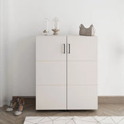 Mobile Portascarpe Ystad, Scarpiera 9 Ripiani, 92x33x113h cm Bianco Crema