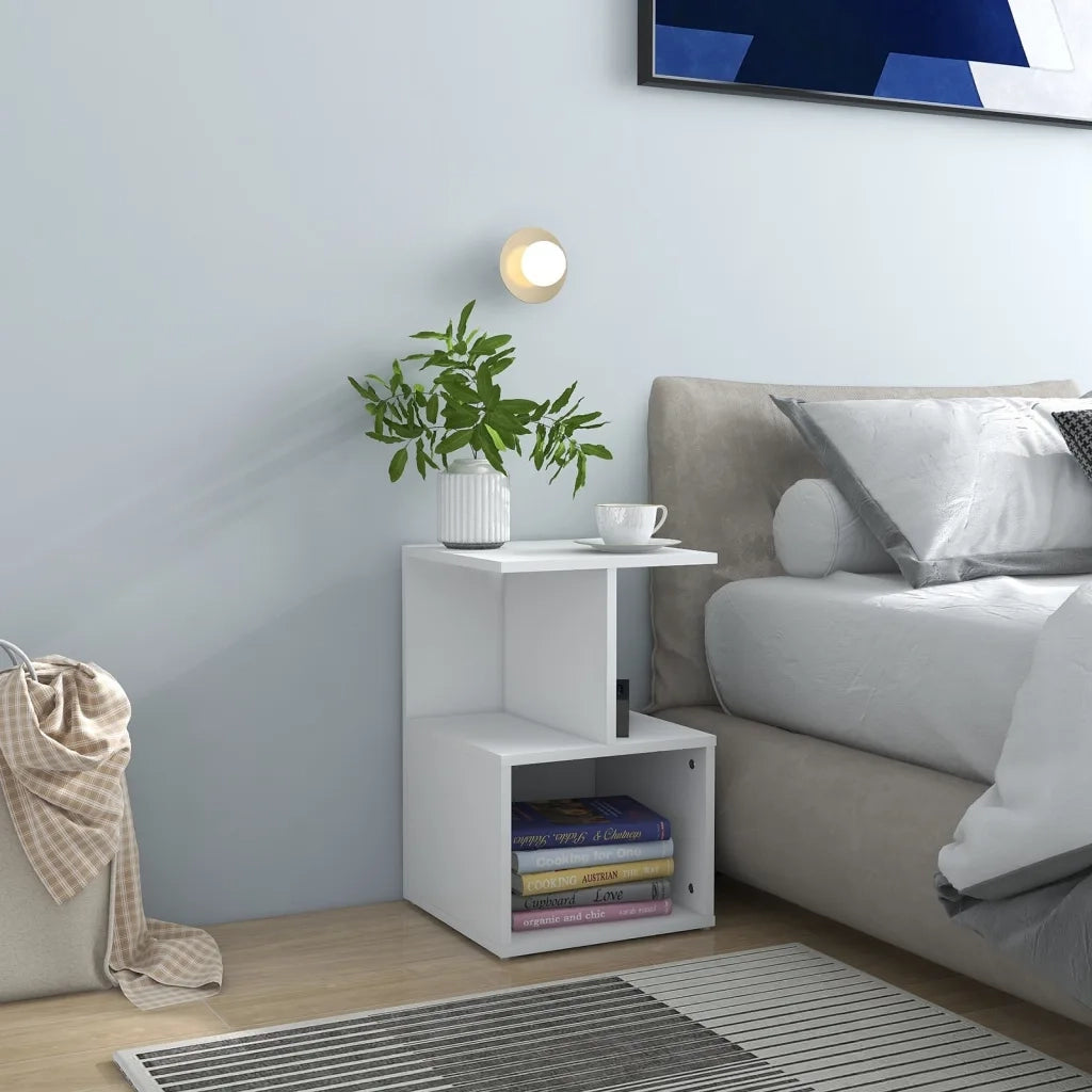 Comodini 2 pz Bianchi 35x35x55 cm in Truciolato cod mxl 50146
