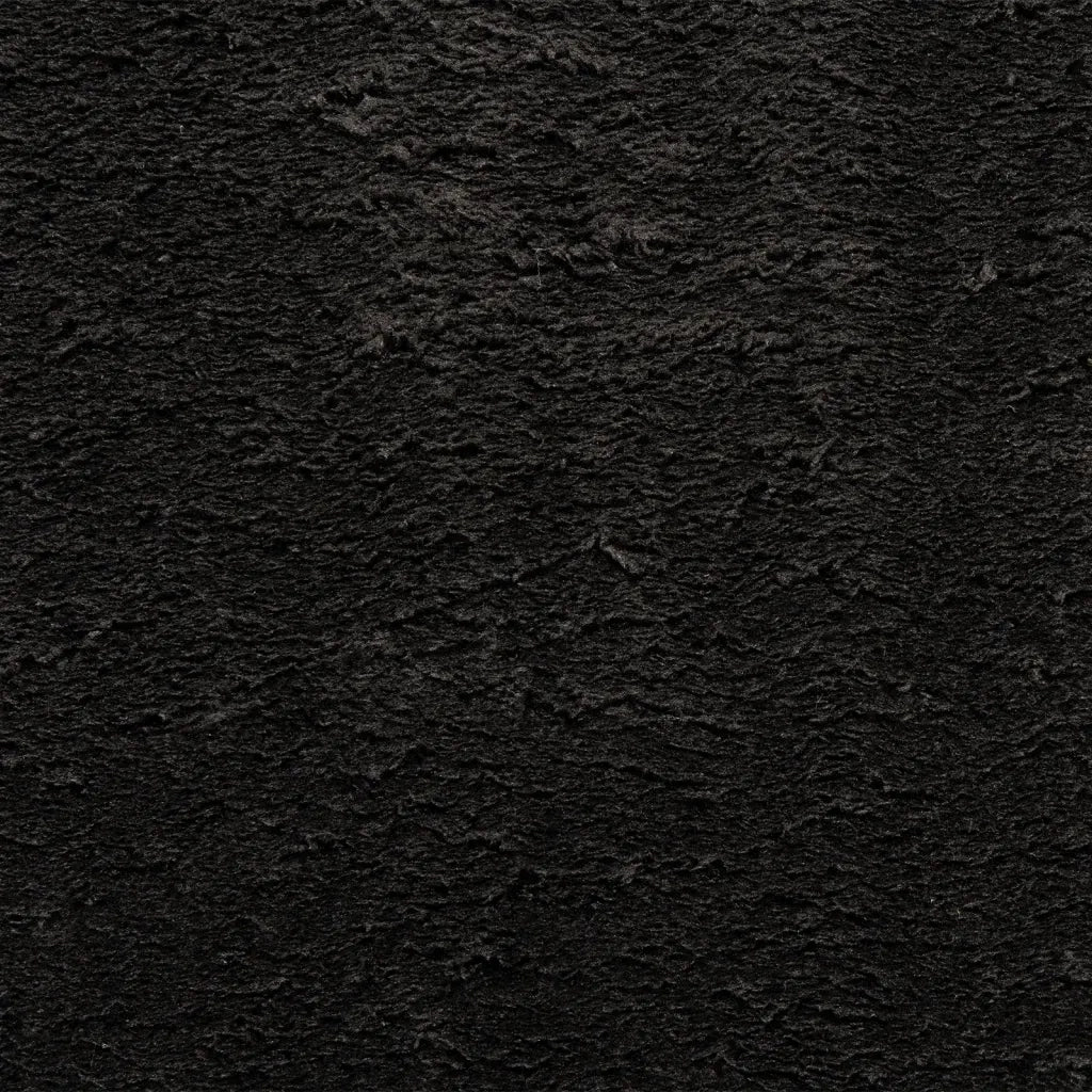 Tappeto a Pelo Corto HUARTE Morbido e Lavabile Nero Ø 80 cm 375122