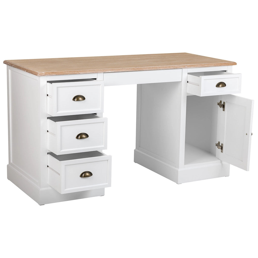 Tavolo scrivania in legno bianco 140x60x78,5h
