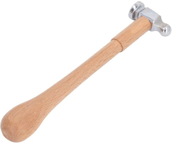 Miniature Hamer Ergonomico - con Testa Rotonda - in Alto Acciaio di Alta Resistenza - Manico in Legno - Sostenibile - Utilizzo Versatile