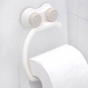 Trade Shop - Porta Rotolo Portarotolo Carta Igienica Accessorio Bagno Con Attacco A Ventosa -