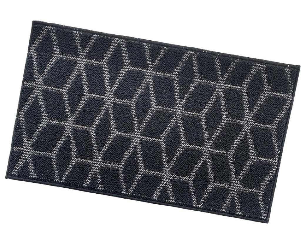 Zerbino Ingresso Interno Esterno Tessuto 3D Antiscivolo Tappeto Casa Assorbente Moderno Nero