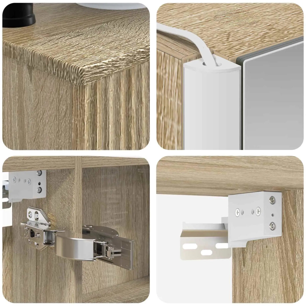 Set di mobili per il bagno 6 pcs Rovere Sonoma 3407137