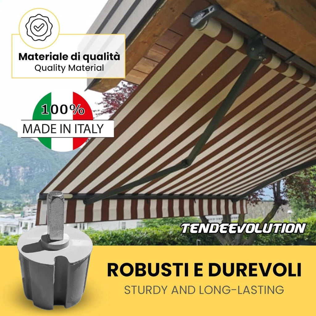 CALOTTA TENDA DA SOLE PER TUBO AVVOLGITORE PERNO QUADRO DIAMETRO 70