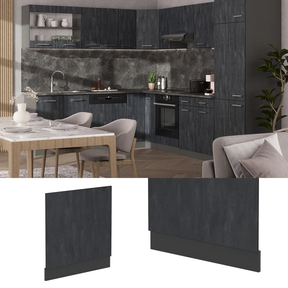 Pannello frontale R-Line Calce nera/Antracite 60 cm PL Rovere Vicco