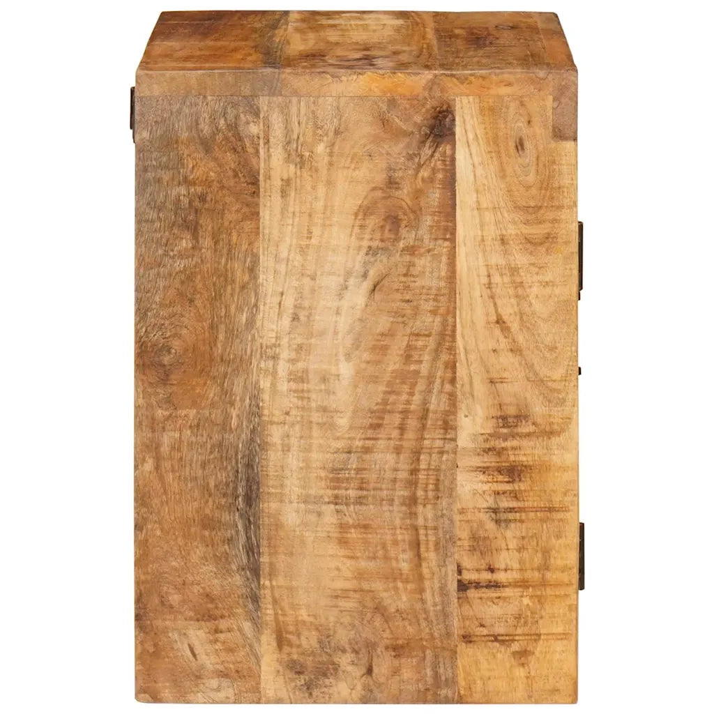 vidaXL Comodino 2 pcs Marrone 35 x 33 x 48 cm Legno di mango massello
