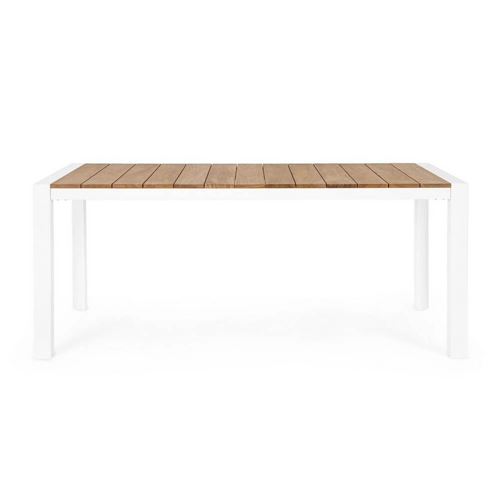 Tavolo da Giardino in Alluminio e Teak 180x90 cm - HIGHLANDER