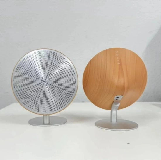 Altoparlante Bluetooth con Finestra in Legno Retro – Altoparlante Stereo da Scrivania con Subwoofer per Audio Casa – Altoparlante Bluetooth con Alta Qualità Audio e Superficie Tattile