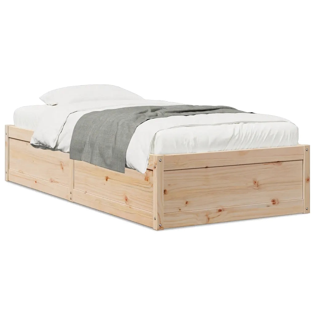 Letto senza Materasso 90x190 cm in Legno Massello di Pino 846843