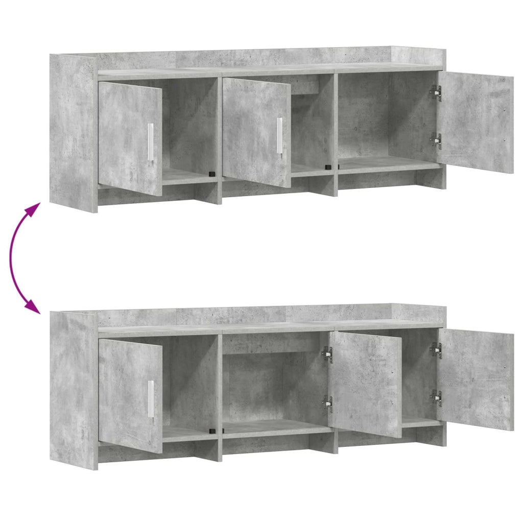 Mobile TV 130 x 33 x 47 cm Grigio Cemento Legno ingegnerizzato 8011198