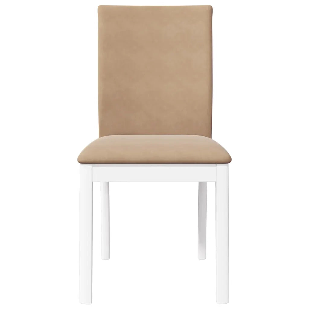Sedie da Pranzo con Cuscini 2 pz | Sedie da cucina Bianco Legno Massello di Hevea